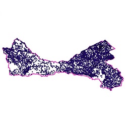 نقشه روستاهای حوضه آبریز رودخانه ارس