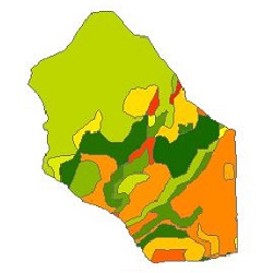 نقشه ی زمین شناسی شهرستان رامیان